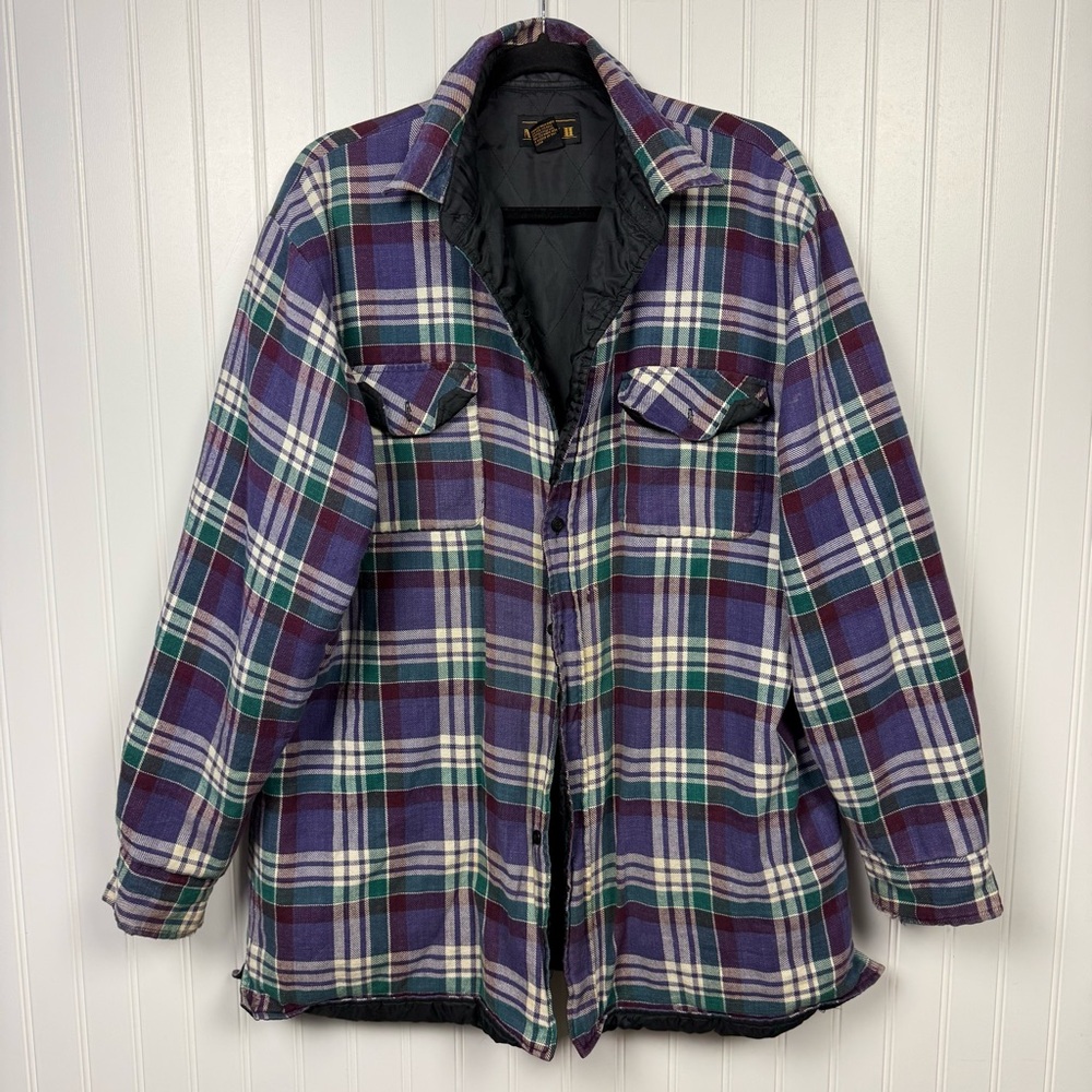 Vintage Mark II Plaid Quilted Jacket Men’s Medium Cozy Workwear Shacket